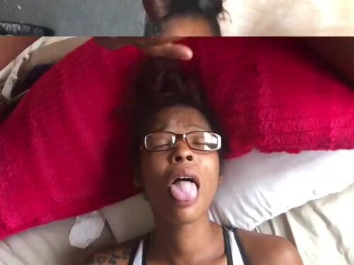 Ebony teen gets fucked hard for her debt