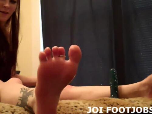 Exotic girl sucks your cock in the bathroom and gives footjob - Footjob from Hot Gina Flagg - Foot Fetish POV