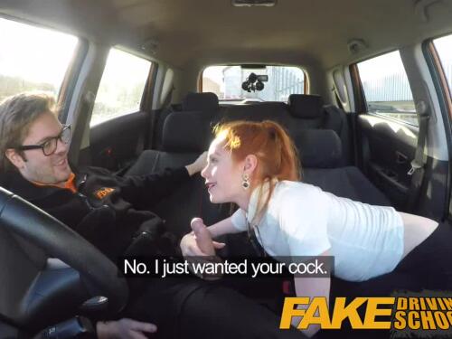 Fake Driving School red head in fucking lesson